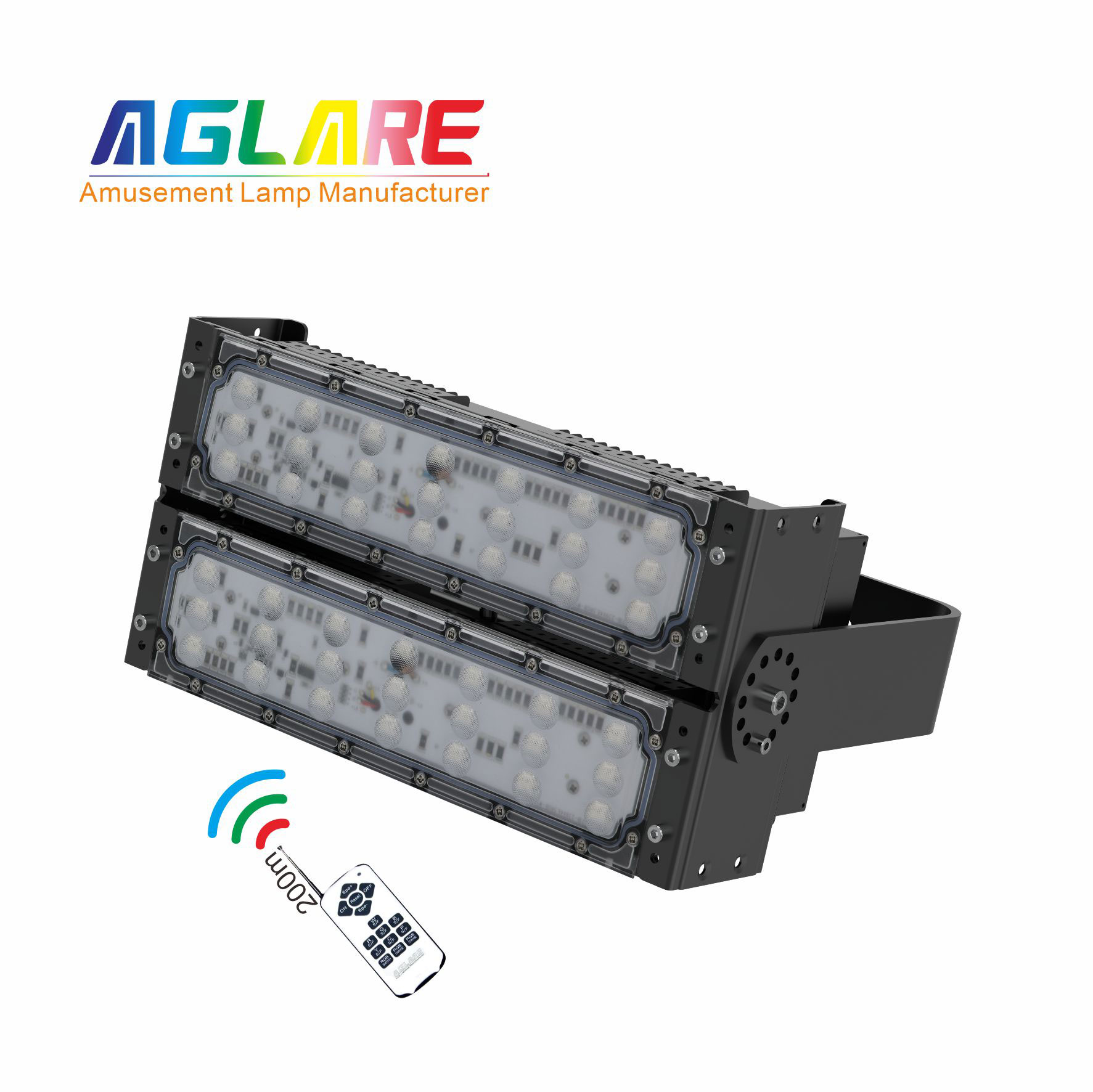 100W LED彩色泛光灯 RGB投光灯带？仄